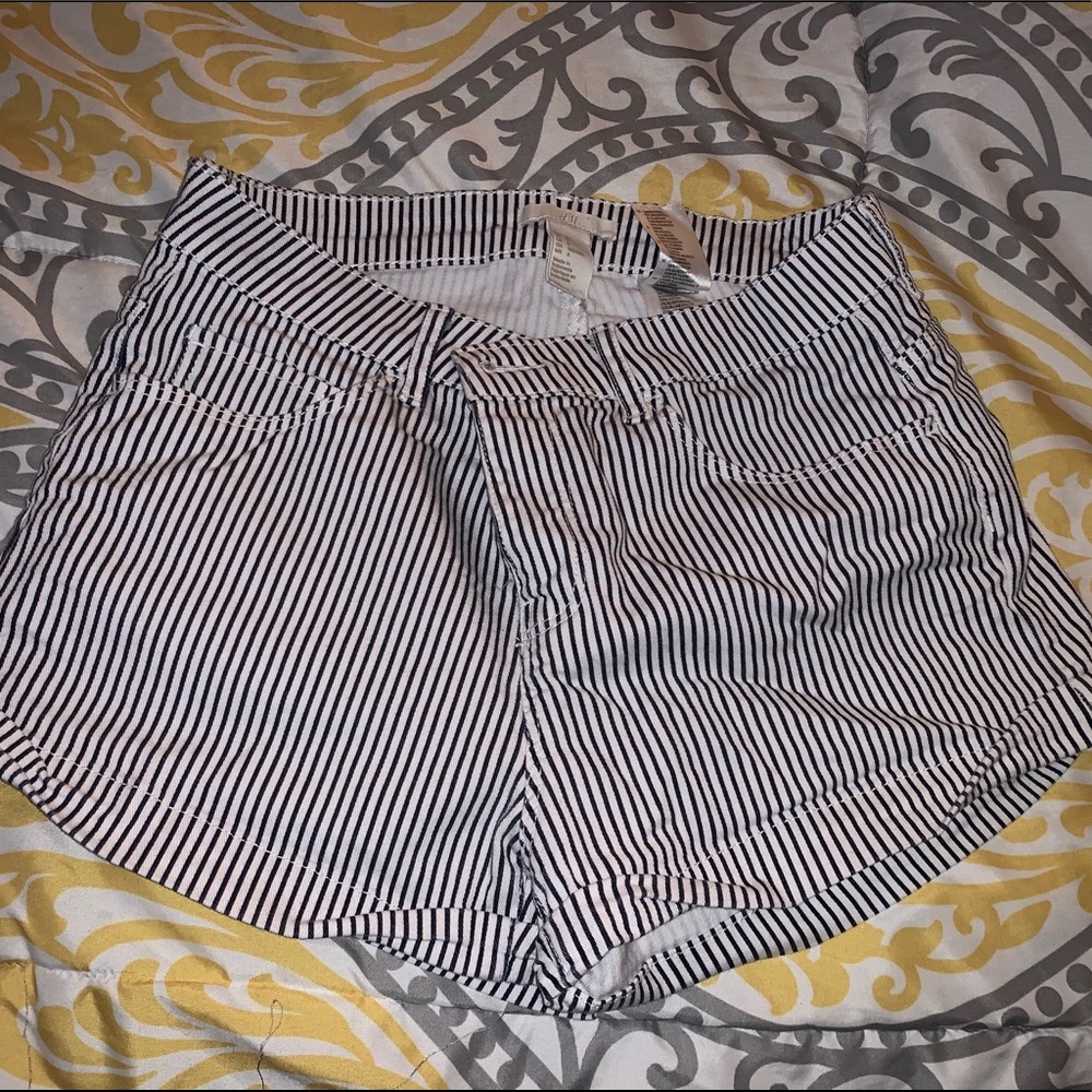 Striped H&M shorts